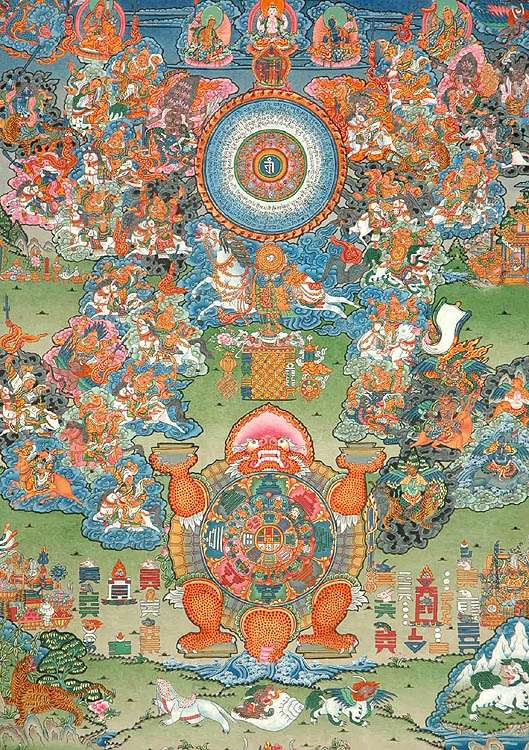 Naktsi kozmogram — többalakos komplex thangka